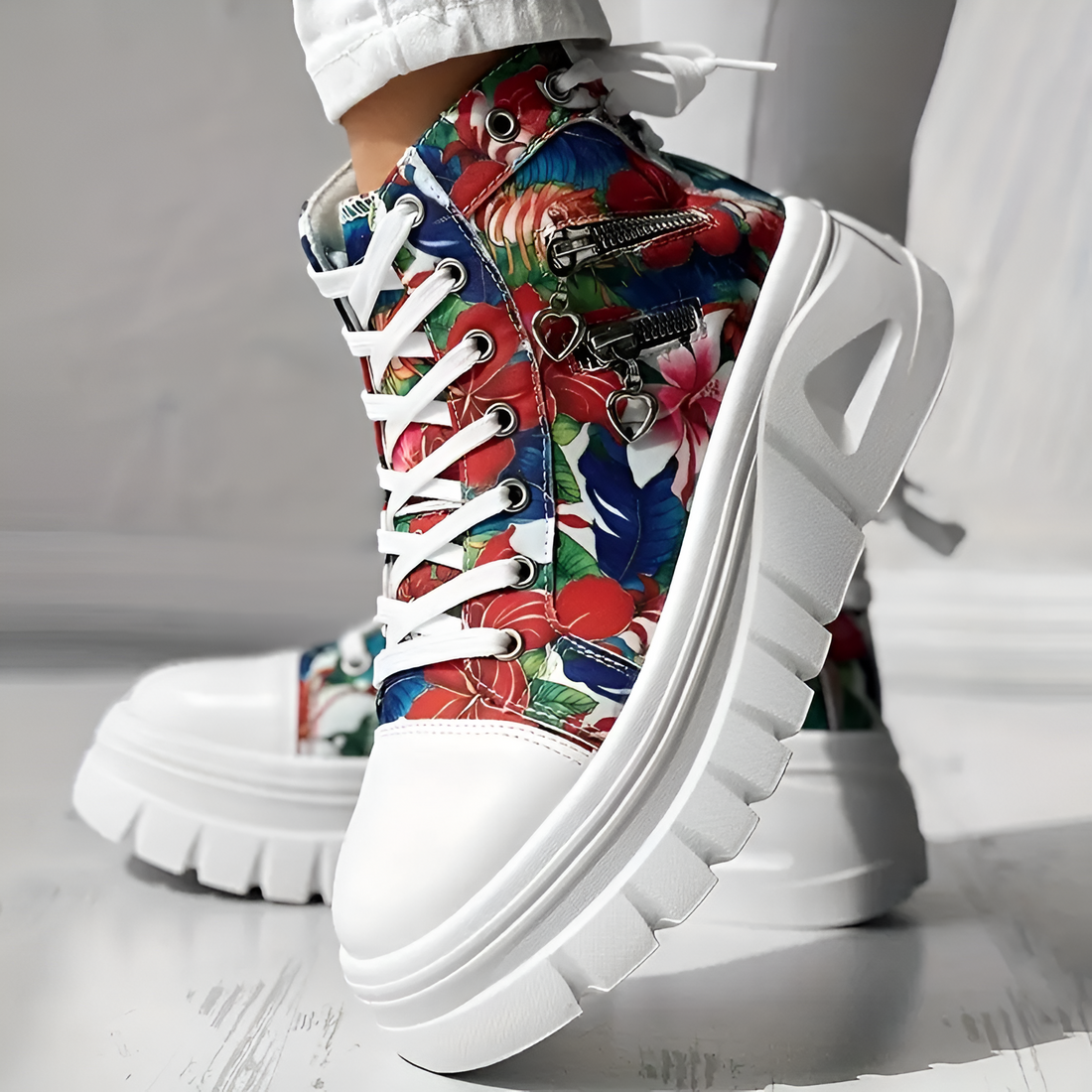 Elin™ | Comfortabele Hoge Sneakers met Spijkerstof