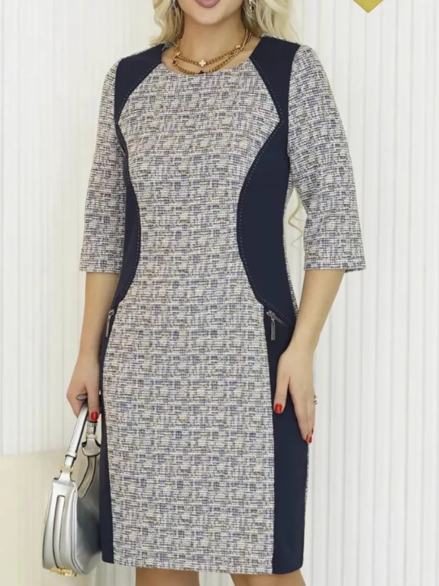 Lysa™ | Stijlvolle Patroon Midi Jurk
