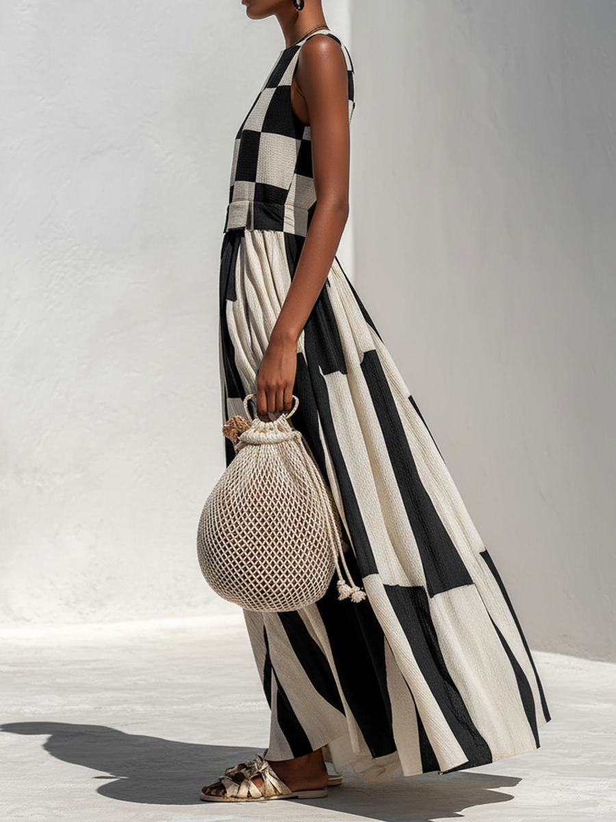 Els | Elegante Buikbedekkende Mouwloze Maxi Jurk