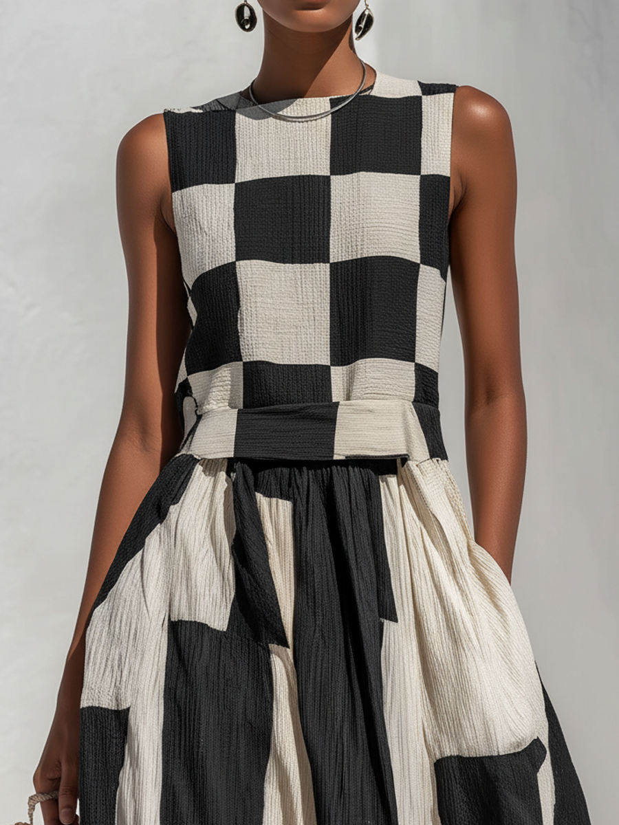 Els | Elegante Buikbedekkende Mouwloze Maxi Jurk