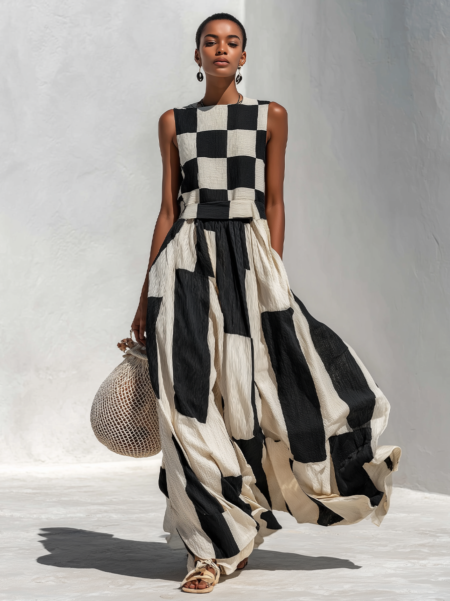 Els | Elegante Buikbedekkende Mouwloze Maxi Jurk