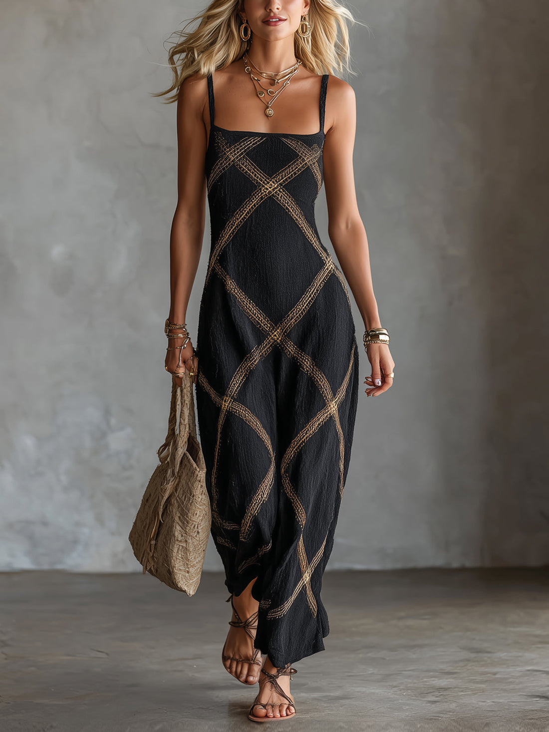 Zafira | Elegante Jumpsuit Met Wijde Pijpen En Print