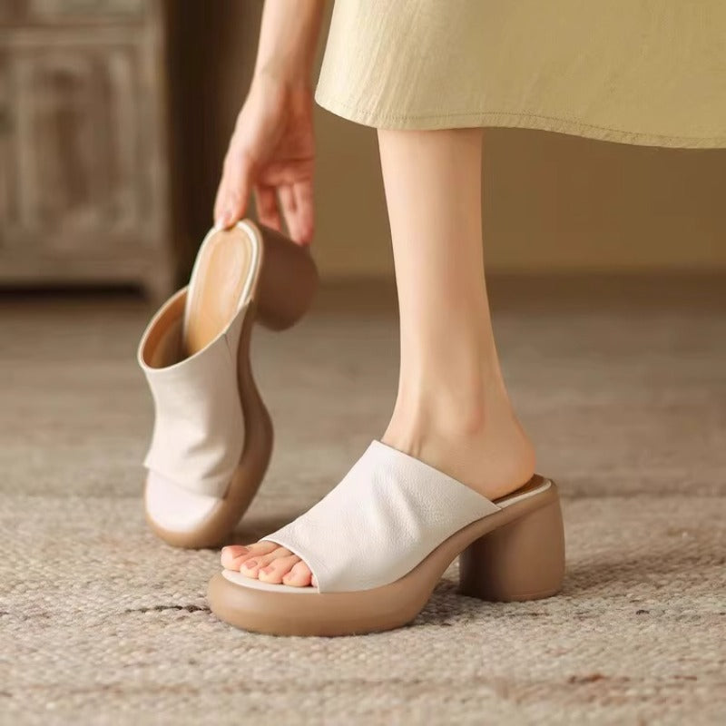 Evie™ | Comfortabele Slippers met Hak en Zachte Comfortzool