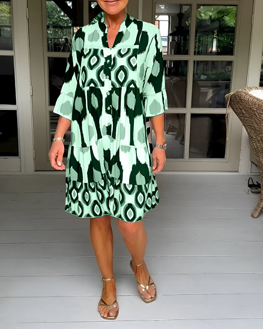 Dana™ | Moderne Knoop Midi Jurk