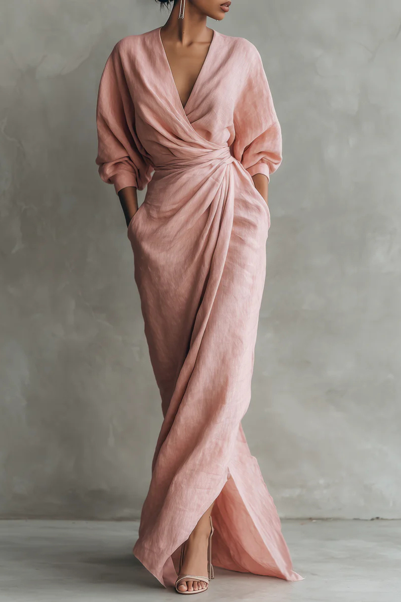 Nina | Stijlvolle Wikkel Maxi Jurk