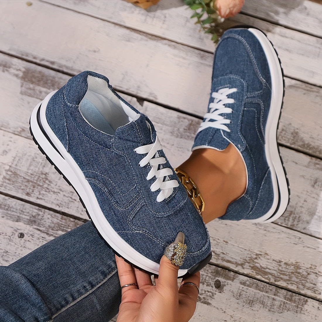 Izzy™ | Comfortabele Sneakers met Spijkerstof