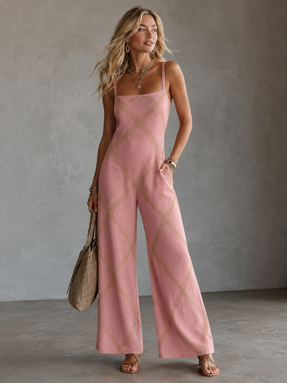 Zafira | Elegante Jumpsuit Met Wijde Pijpen En Print