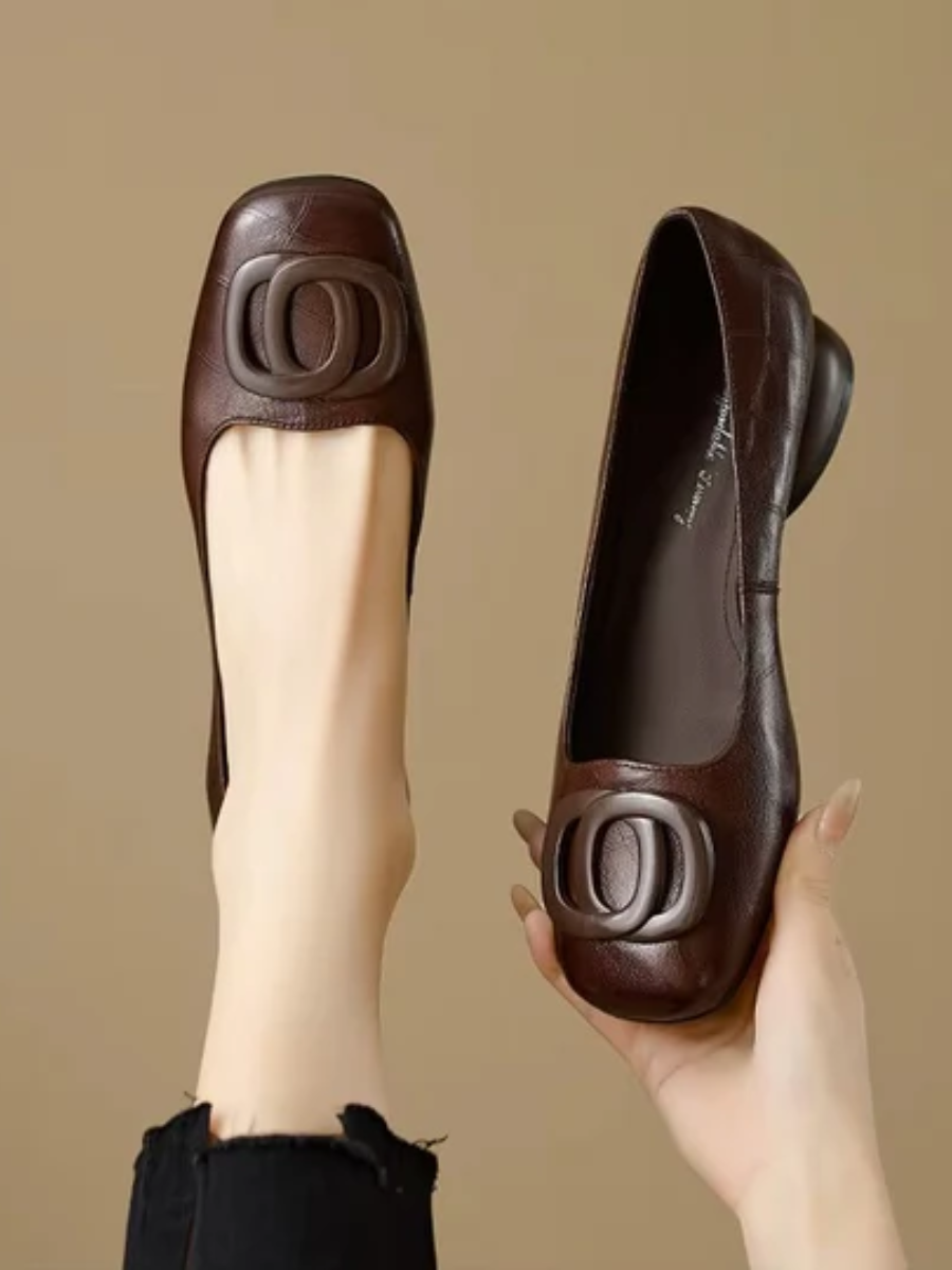 Norelle | Comfortabele Orthopedische Ballerina's met Vierkante Neus