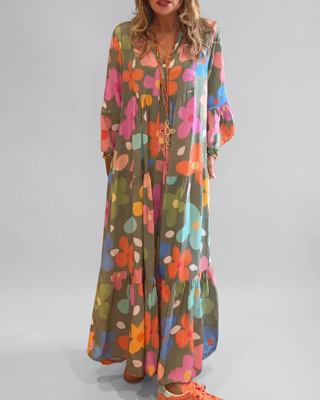 Zavi™ | Stijlvolle Bloemen Maxi Jurk