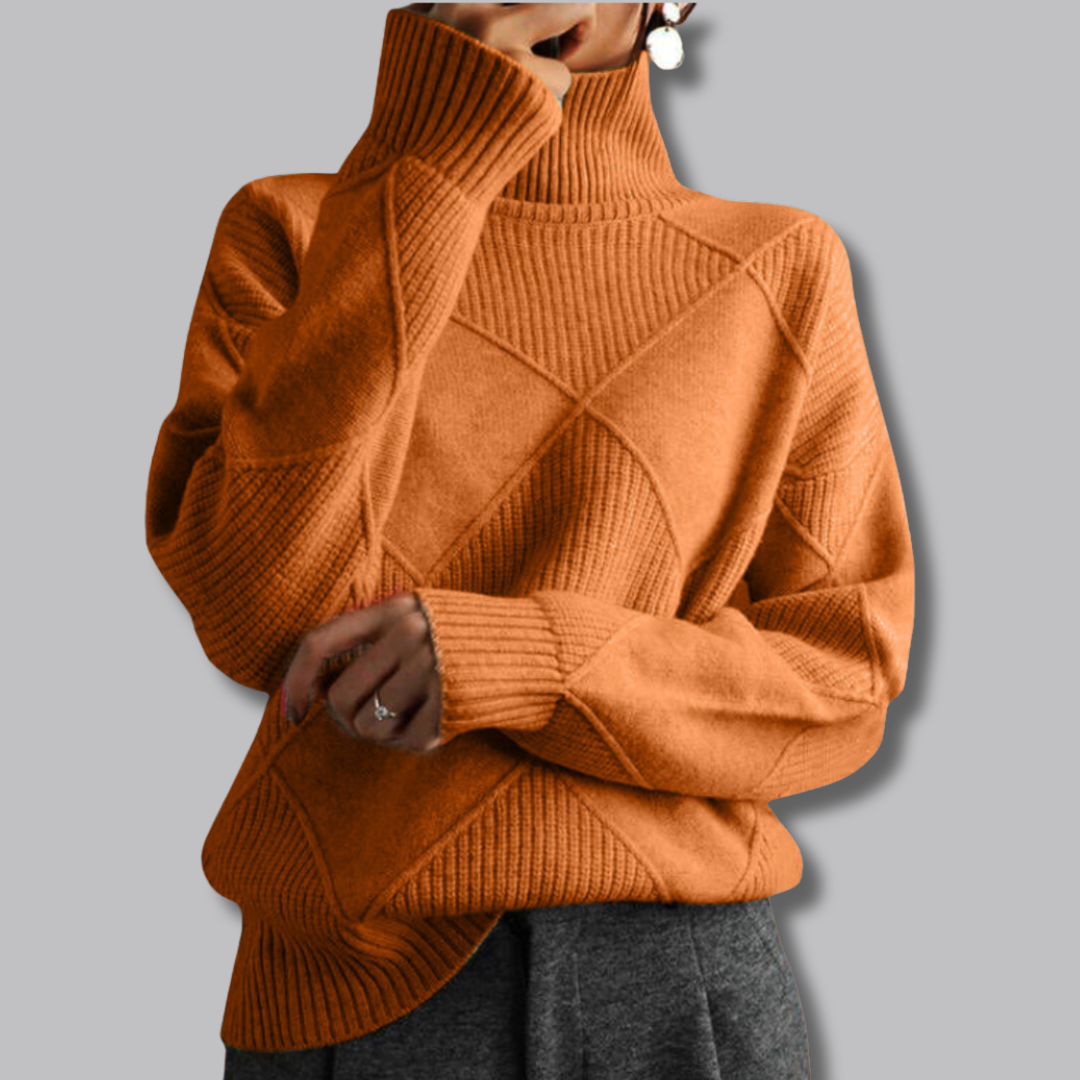 Astrid™ | Zachte coltrui met ruitpatroon