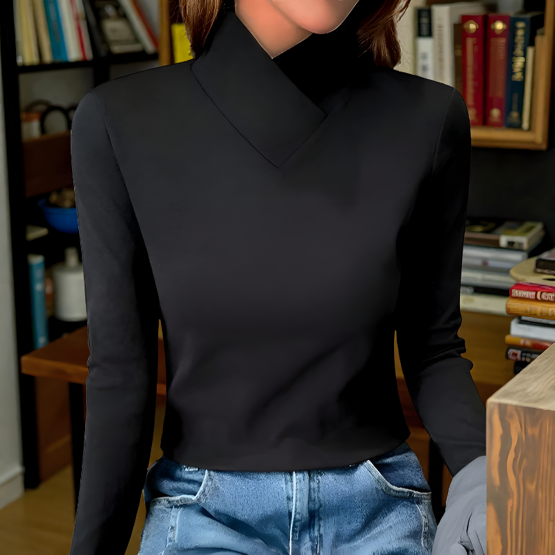 Mira | Elegante Minimal Lange Mouw Top