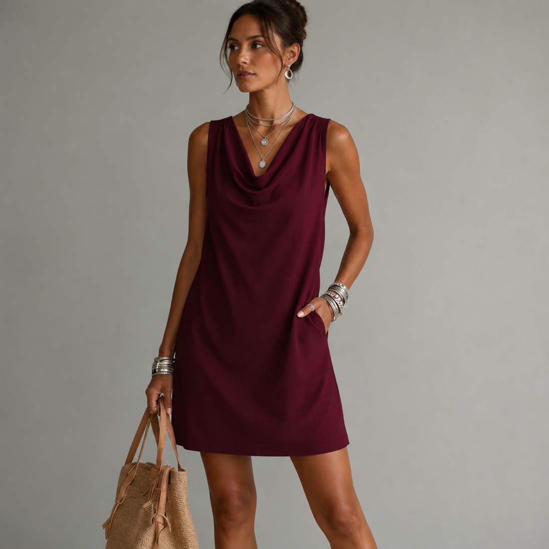 Maribelle™ | Soepelvallende Mouwloze Jurk