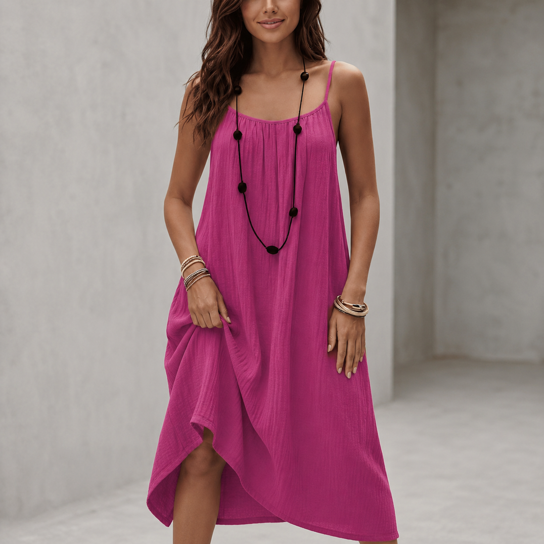 Hilda™ | Relaxte Buikcamouflerende Maxi Jurk