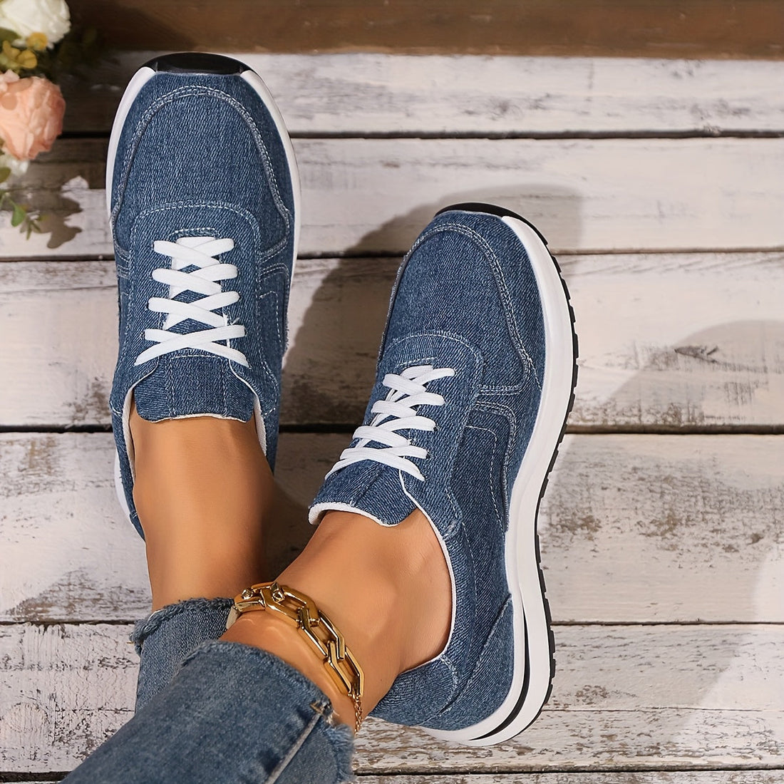 Izzy™ | Comfortabele Sneakers met Spijkerstof