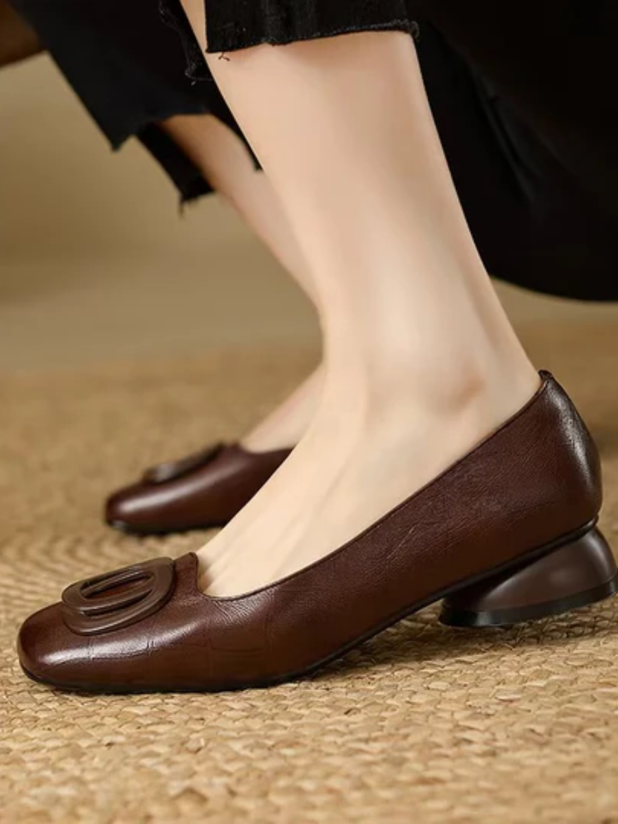Norelle | Comfortabele Orthopedische Ballerina's met Vierkante Neus