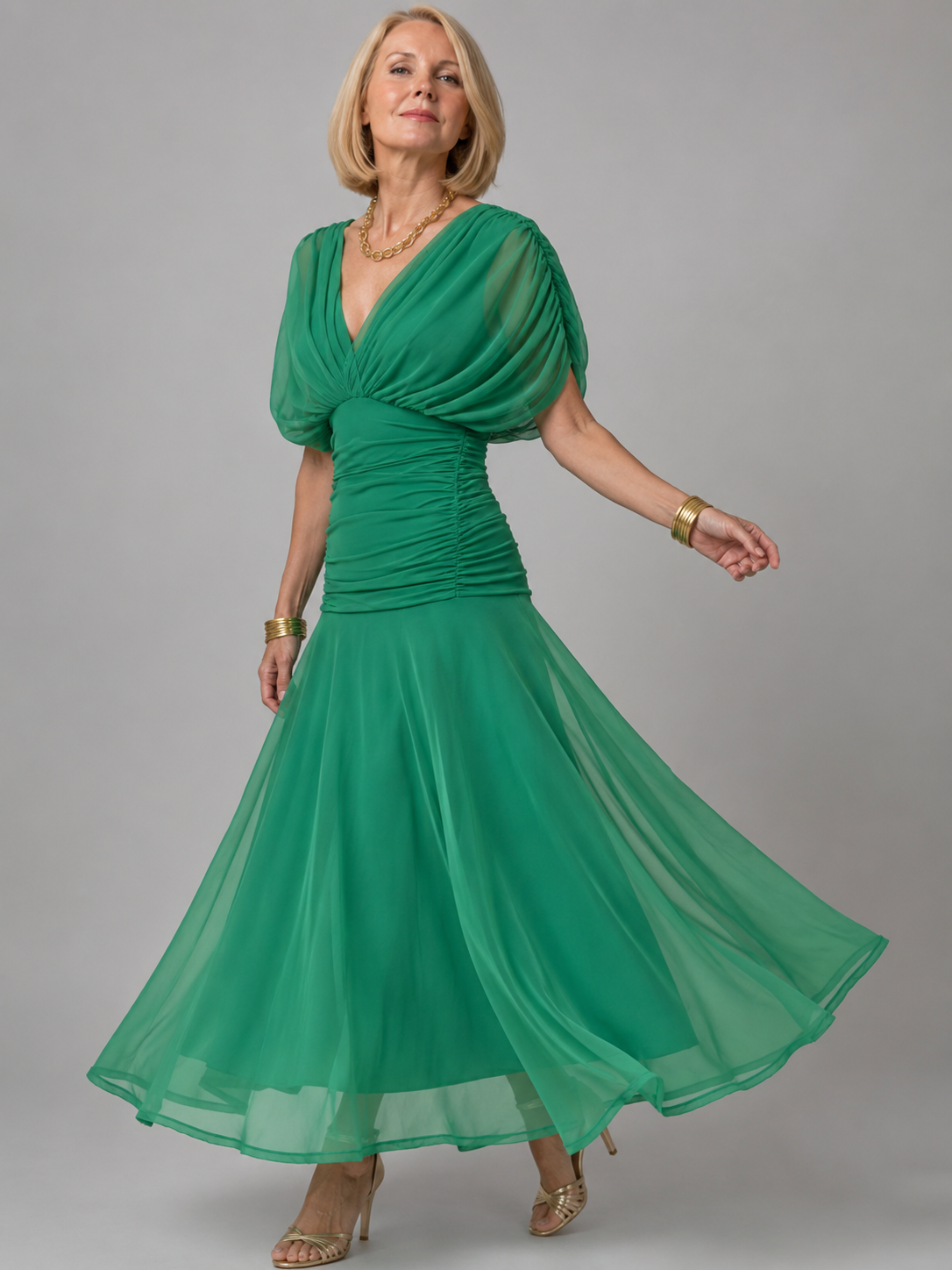 Evelina | Elegante Buikcamouflerende Maxi Jurk