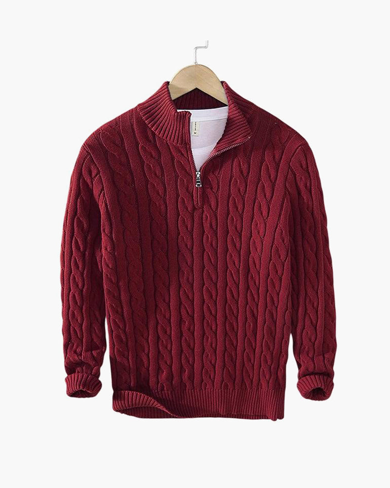Eamon | Klassieke gebreide half-zip trui