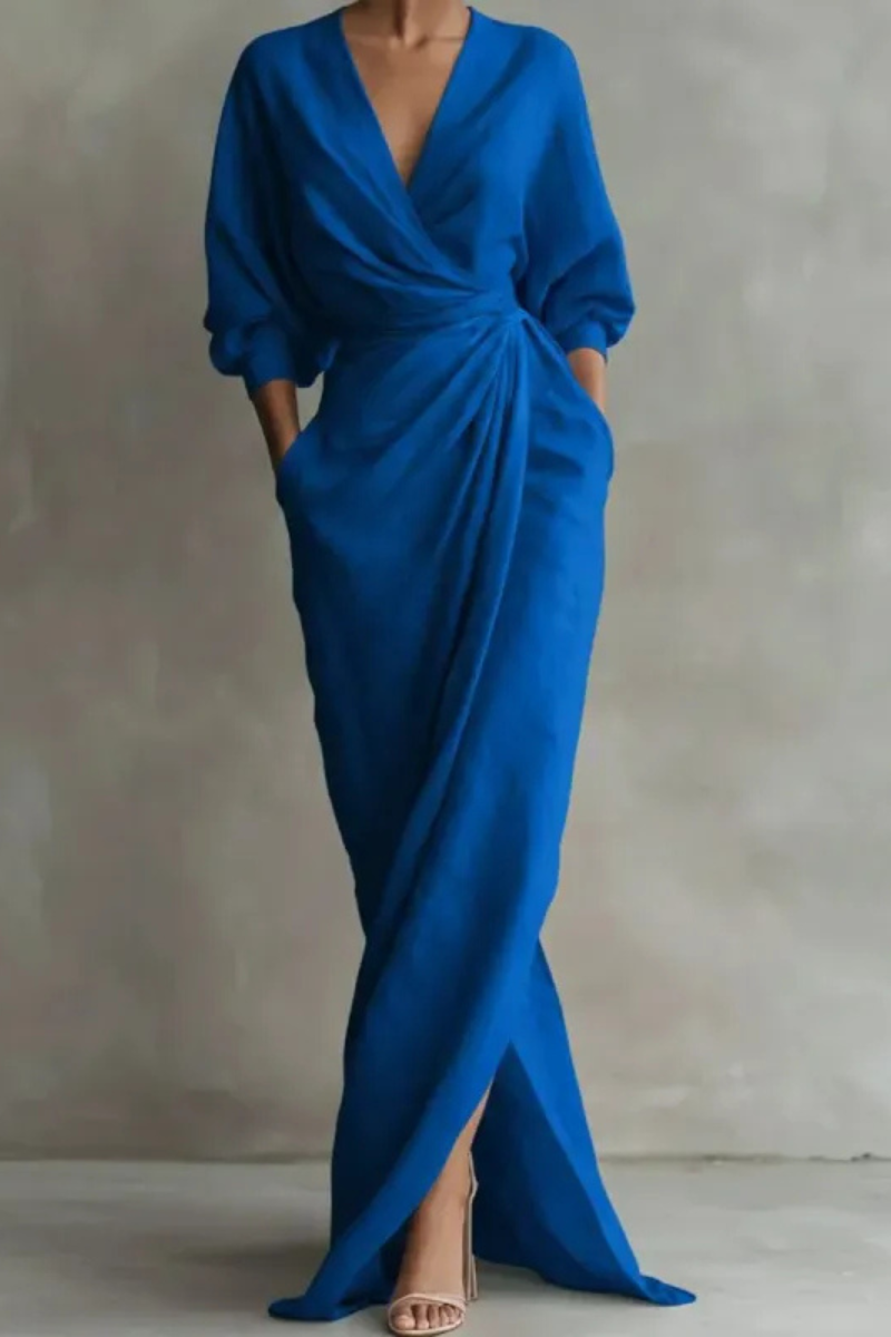 Nina | Stijlvolle Wikkel Maxi Jurk