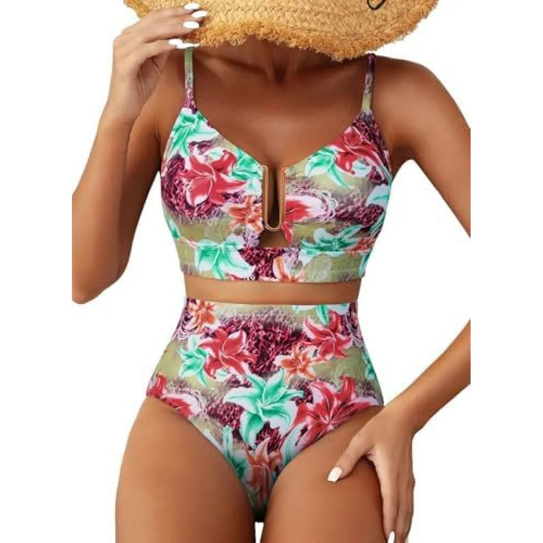 Fenna | Moderne Geruite Bikini Set