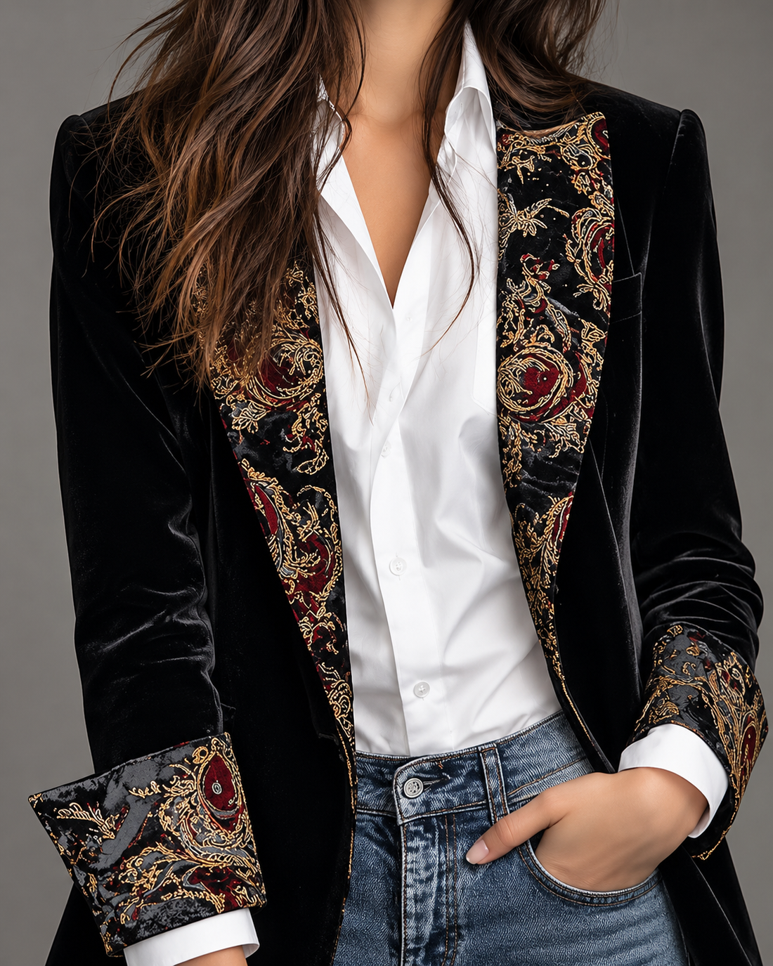Ada | Elegante Blazer met Barokprint