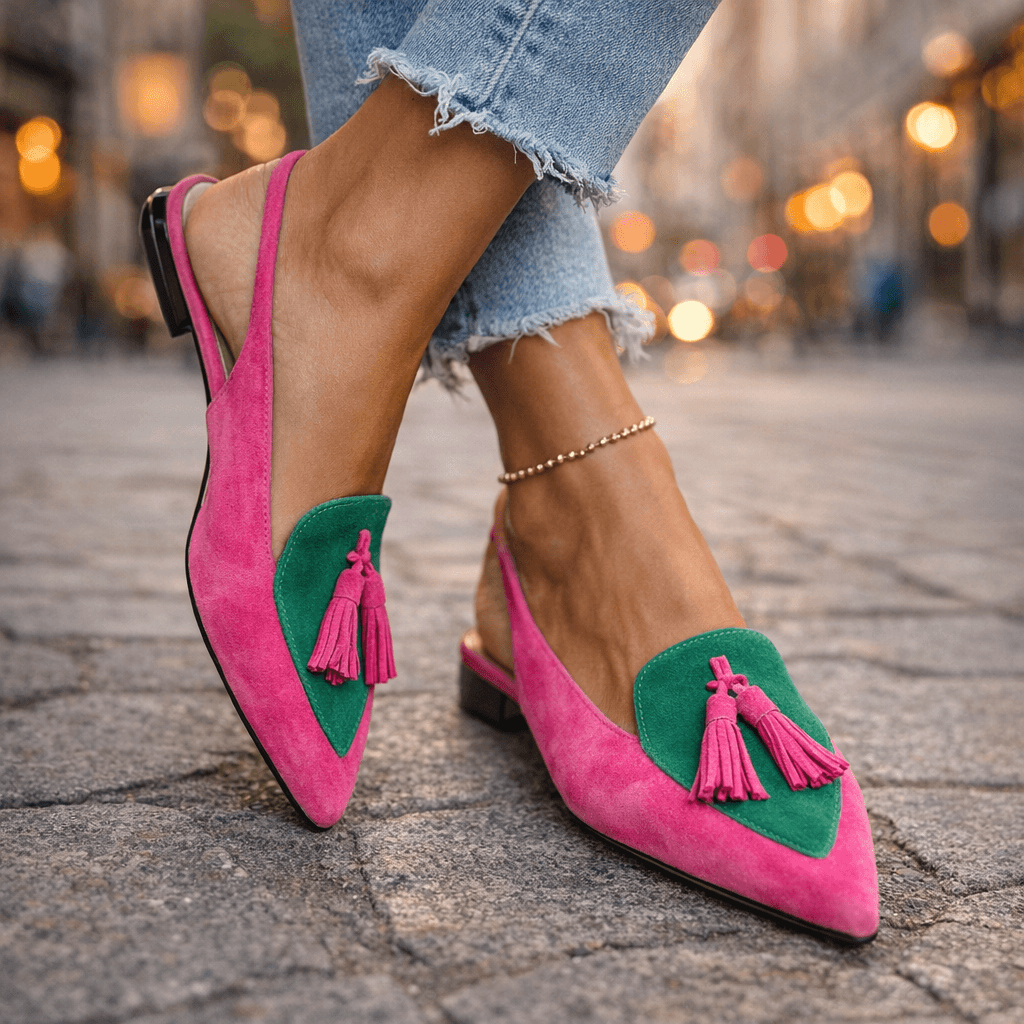 Eliza | Elegante Slingback Sandalen met Kwastjes