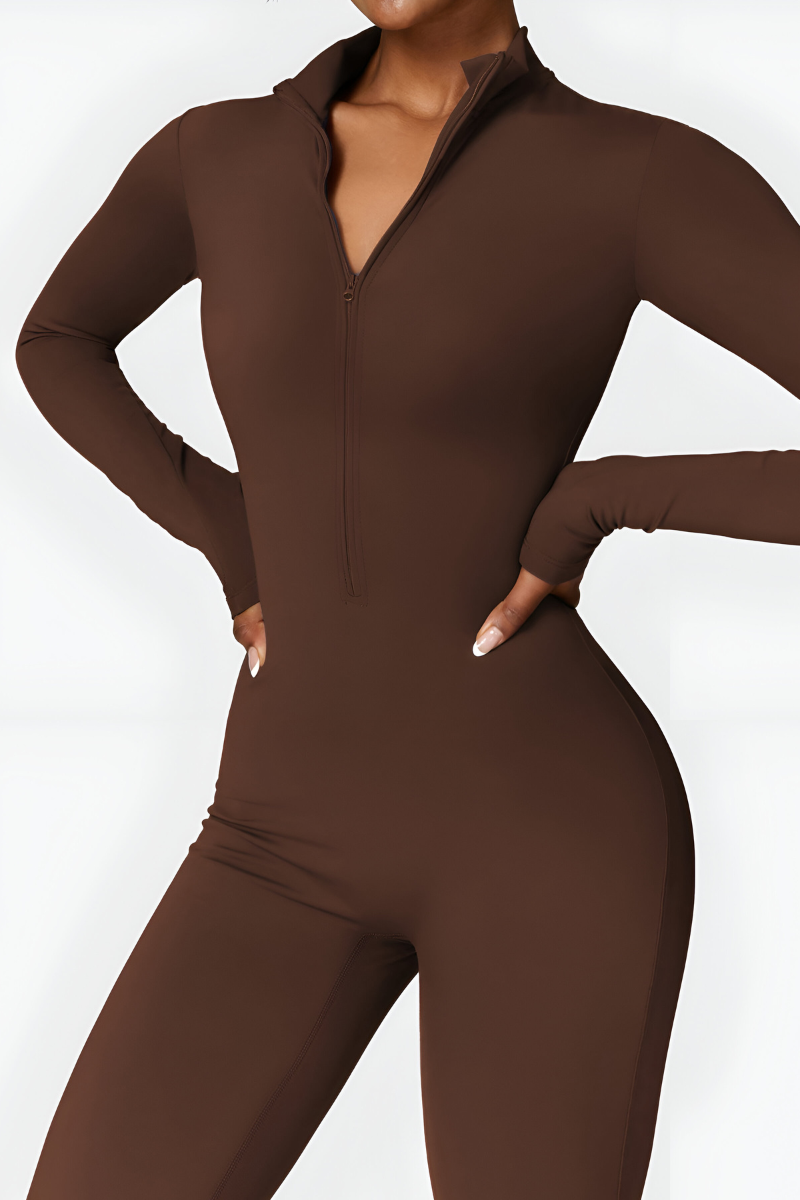 Selara | Thermische fleece jumpsuit met rits