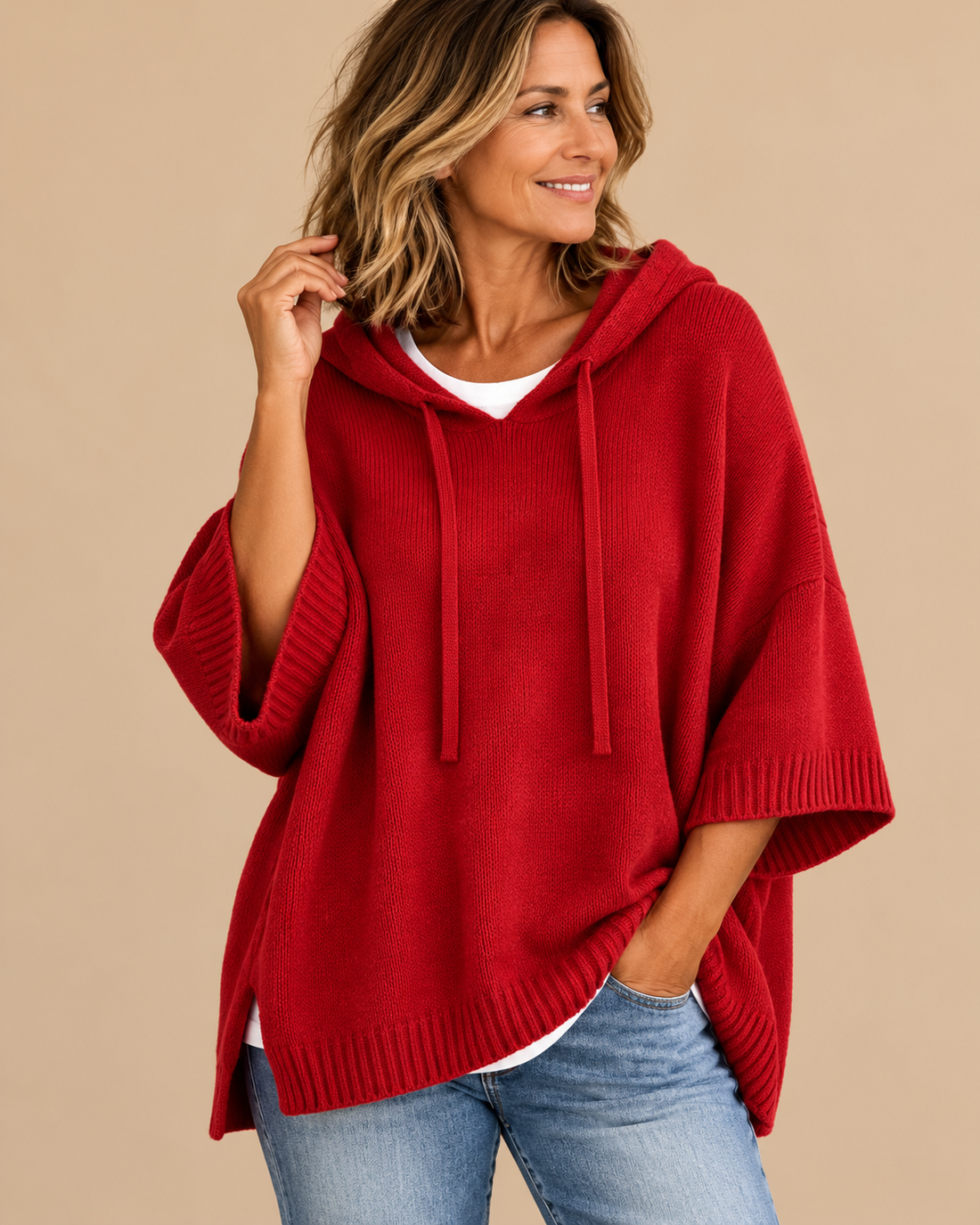 Elin | Zachte Hooded Poncho