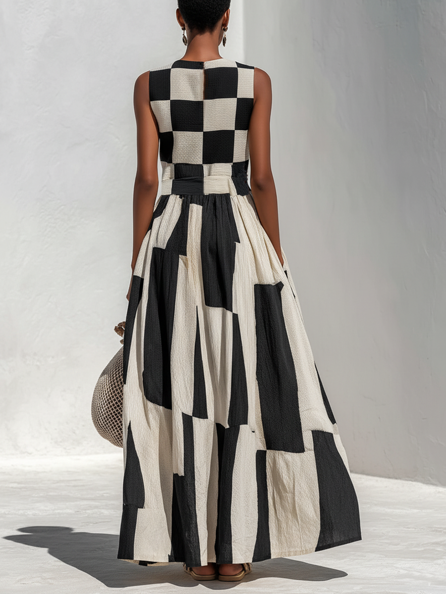 Els | Elegante Buikbedekkende Mouwloze Maxi Jurk