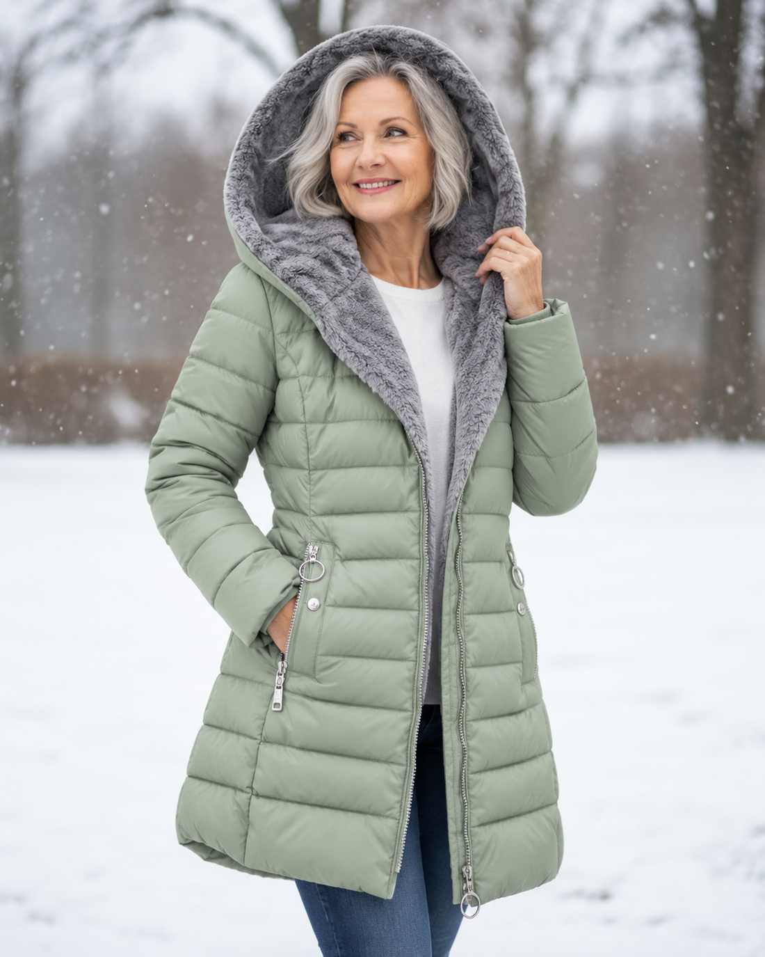 Marga | Warme Gewatteerde Winterjas Met Capuchon