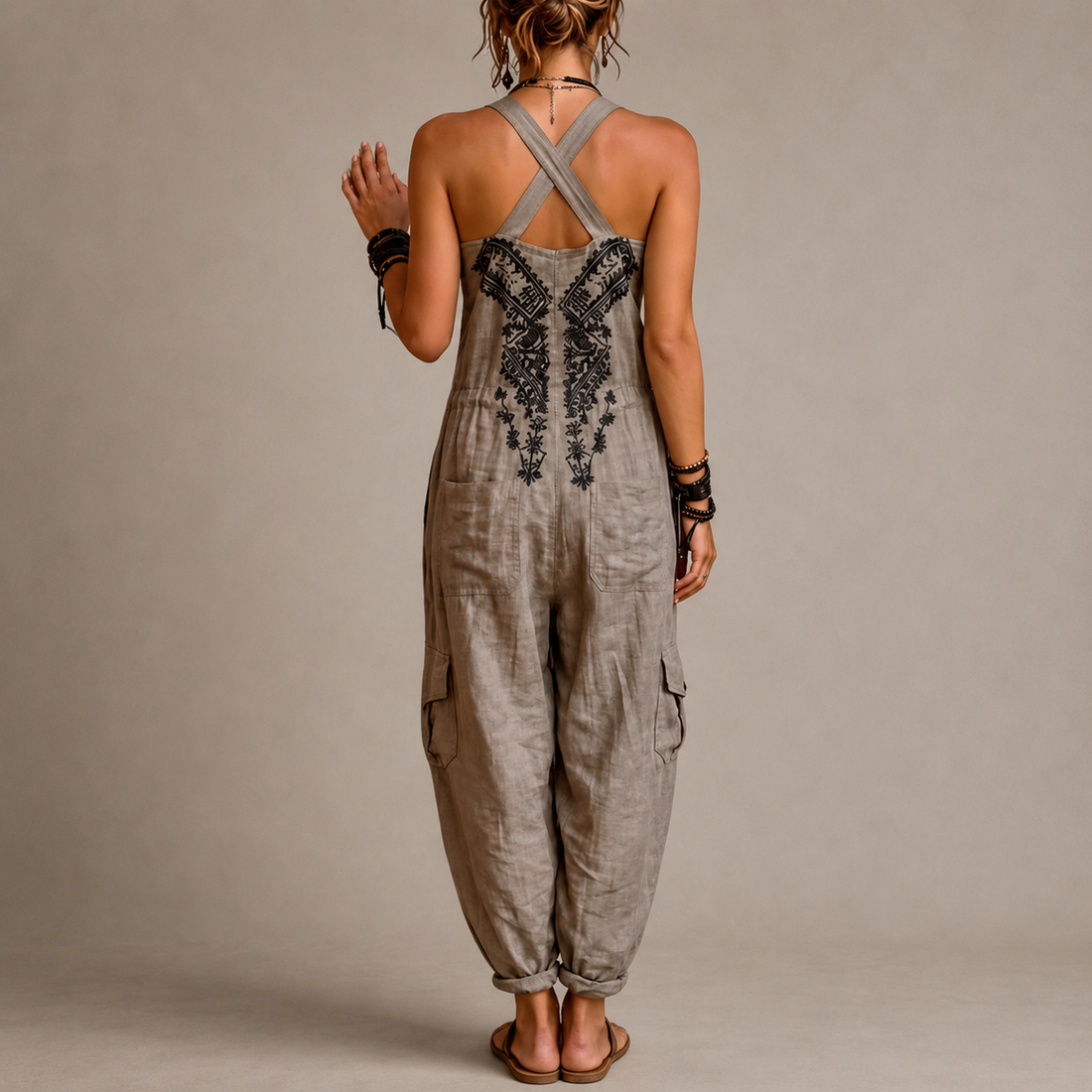 Mieke™ | Bohemian Jumpsuit Met Borduursel