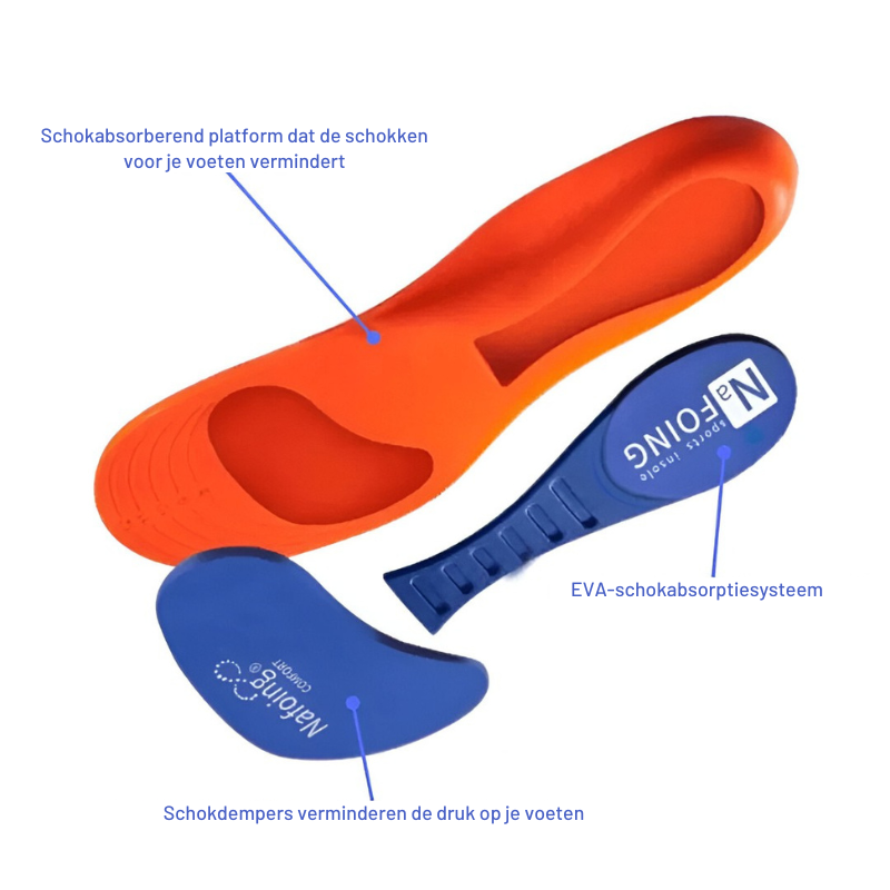 Comfort Inlegzolen - Schokabsorberende Zolen met Voetboogsteun