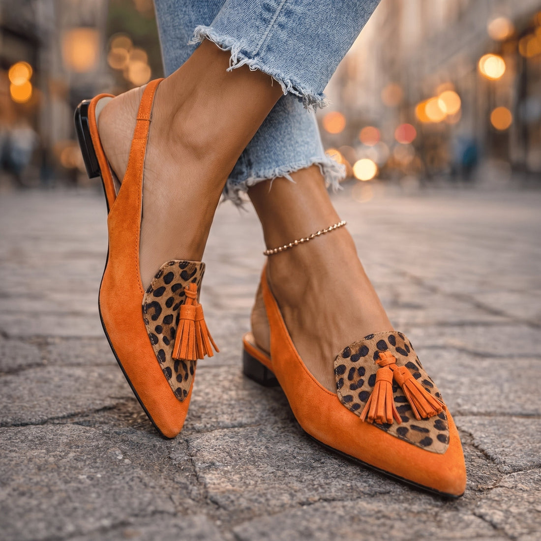 Eliza | Elegante Slingback Sandalen met Kwastjes
