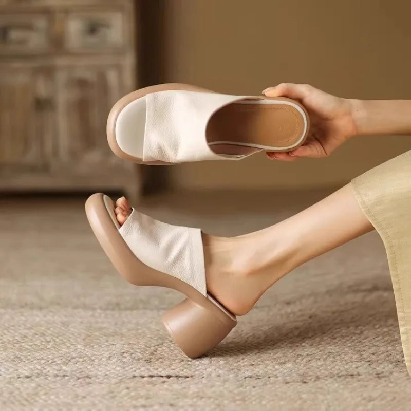 Evie™ | Comfortabele Slippers met Hak en Zachte Comfortzool