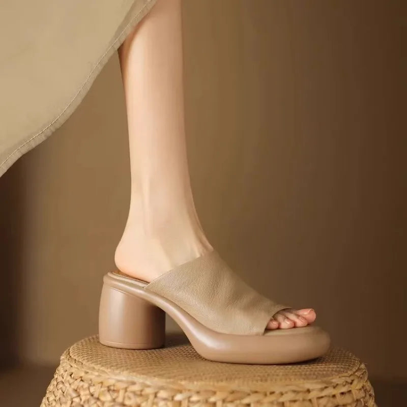 Evie™ | Comfortabele Slippers met Hak en Zachte Comfortzool