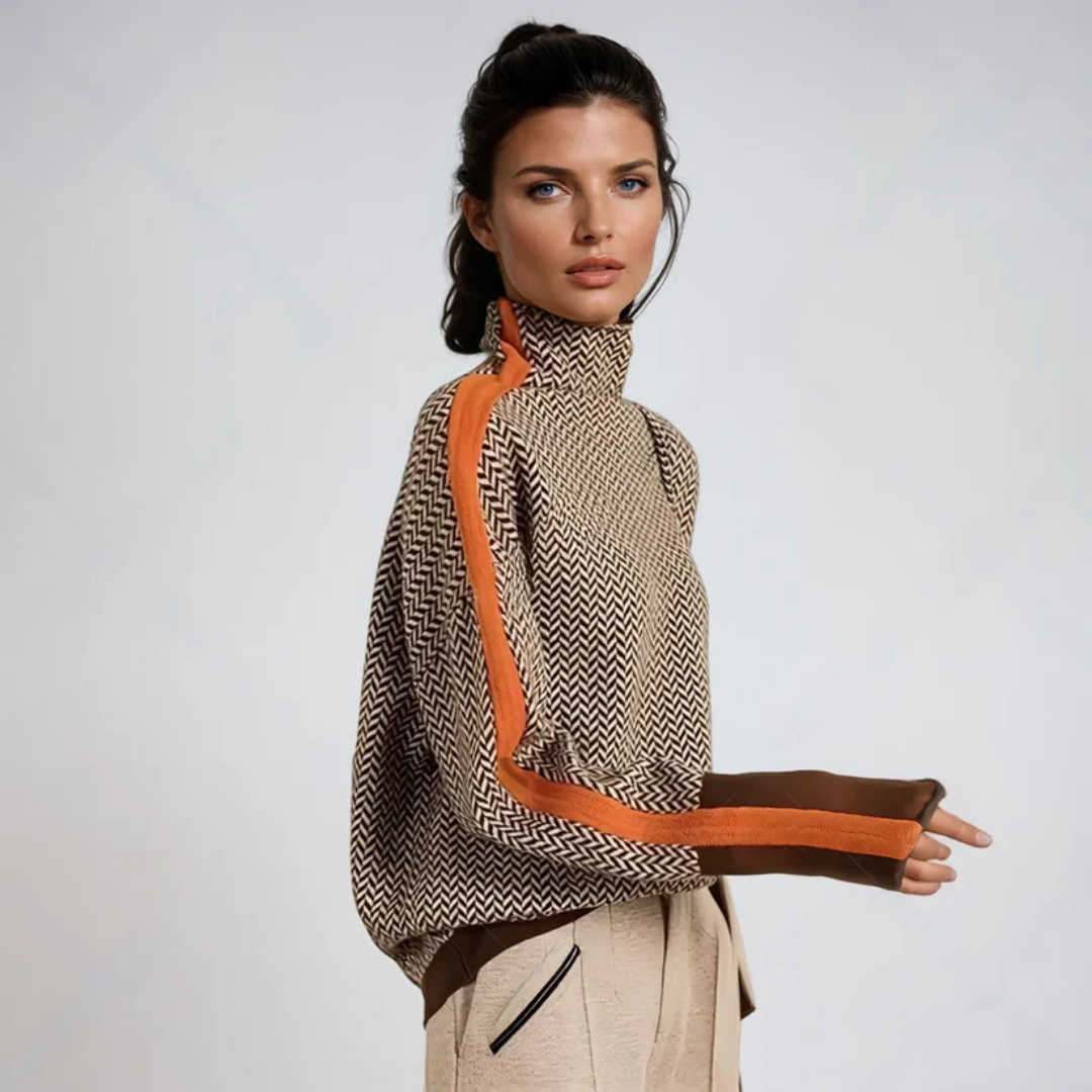 Selma | Stijlvolle coltrui met print