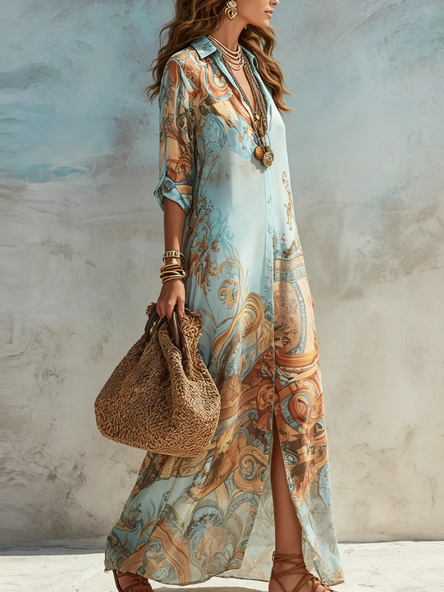 Cleo | Elegante Mediterrane Blousejurk