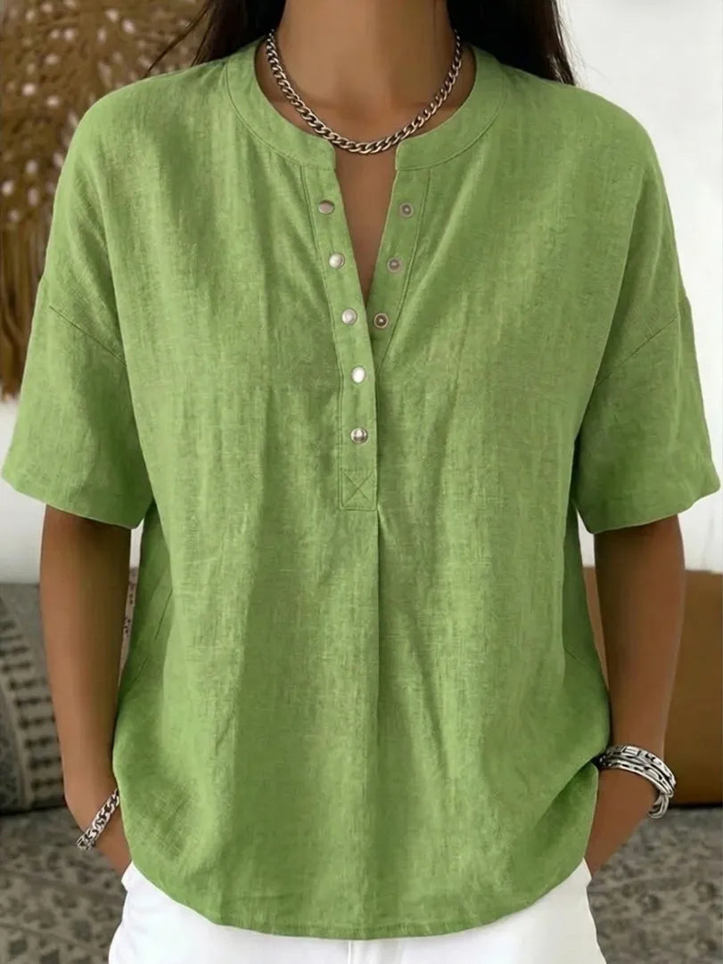 Mies | Luchtige Linnen Zomer Blouse