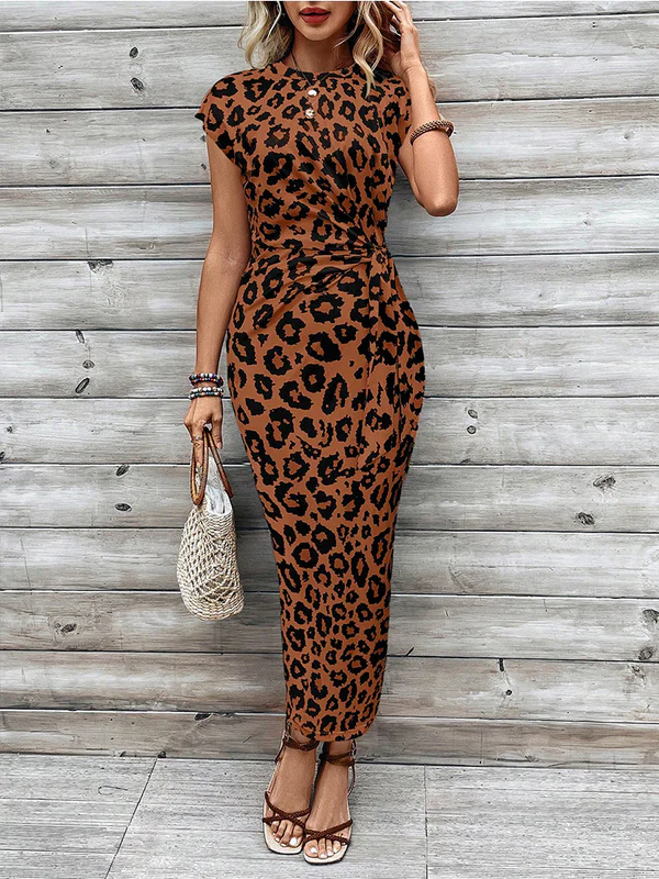 Novi Flatterende Maxi Jurk met Tailleknoop & Buikcamouflage