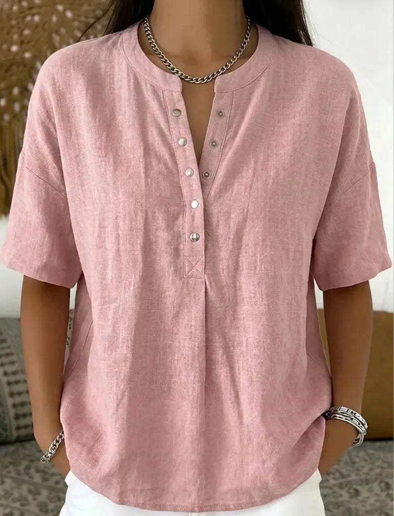Mies | Luchtige Linnen Zomer Blouse
