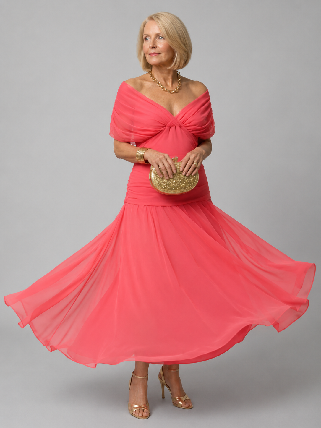 Evelina | Elegante Buikcamouflerende Maxi Jurk