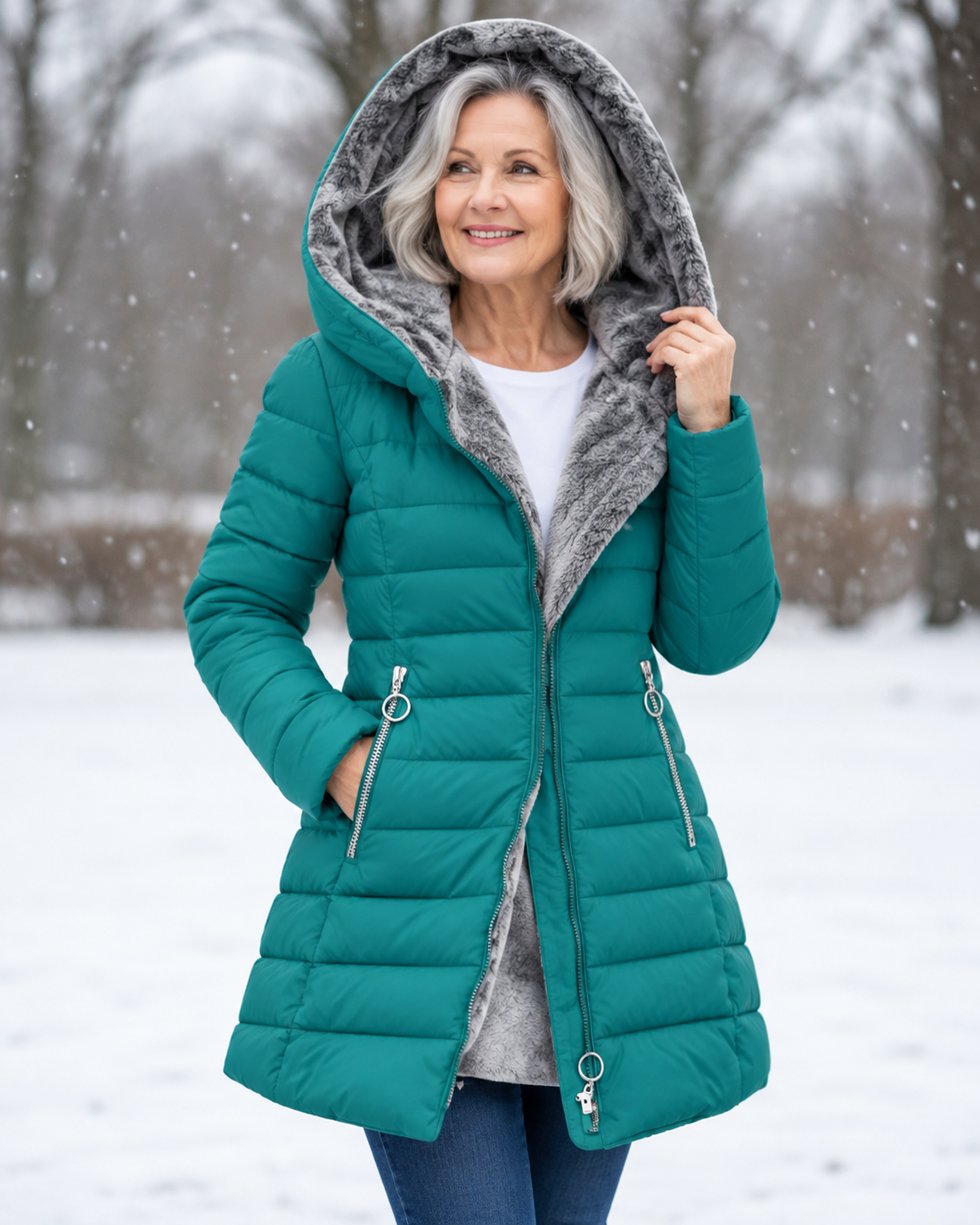 Marga | Warme Gewatteerde Winterjas Met Capuchon