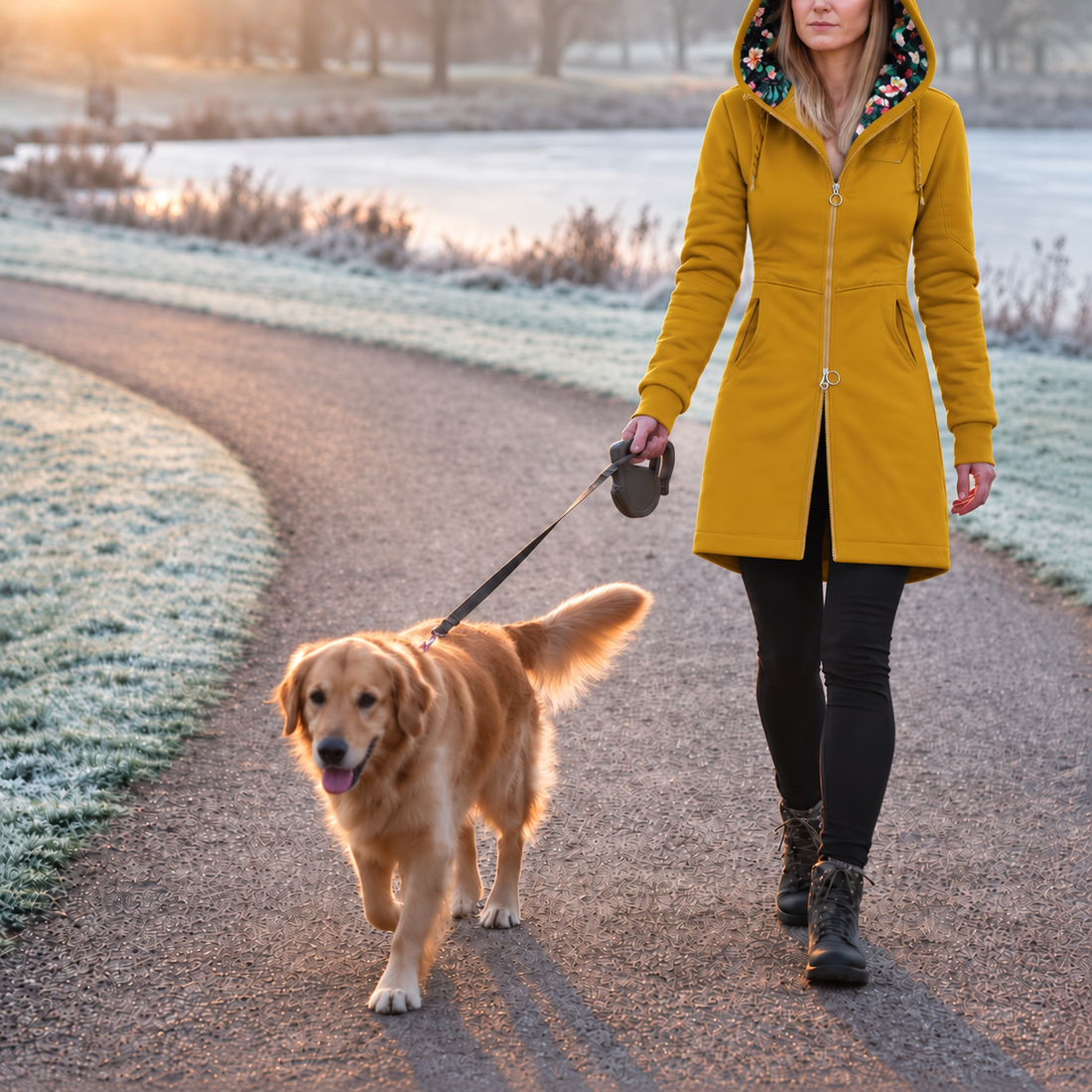 Sabine | Warme Vestjas Met Capuchon en Verstelbare Taille