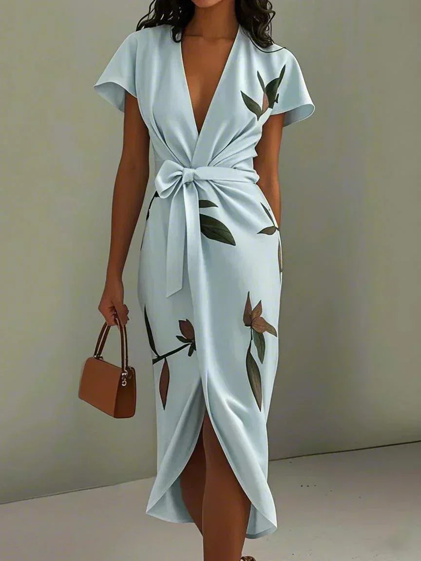 Elora | Elegante Wikkel Midi Jurk