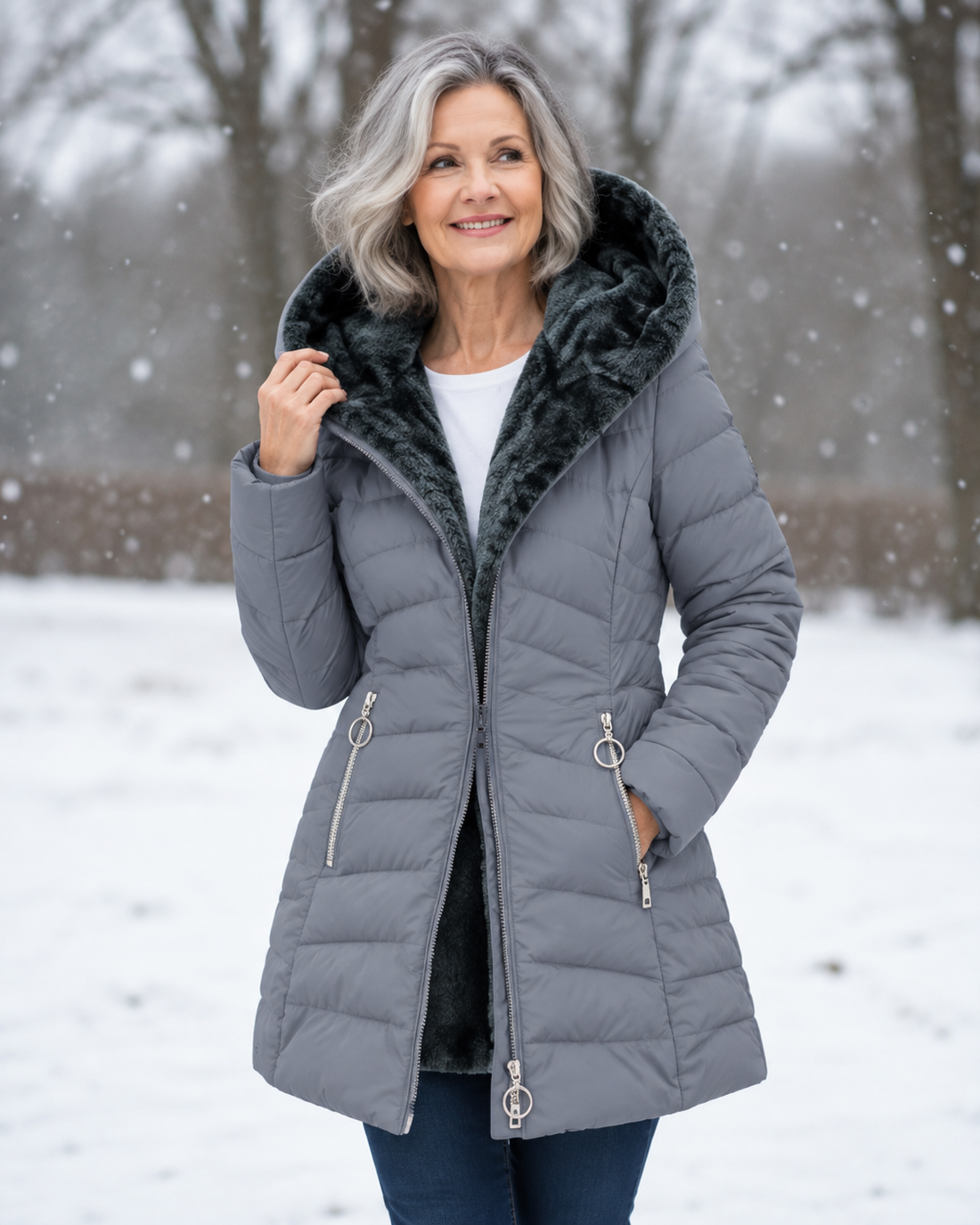 Marga | Warme Gewatteerde Winterjas Met Capuchon