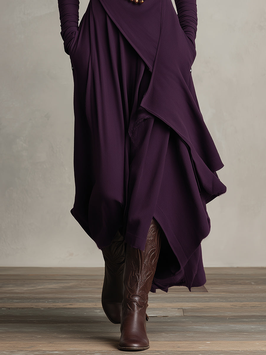 Nori™ | Moderne Flowy Maxi Jurk