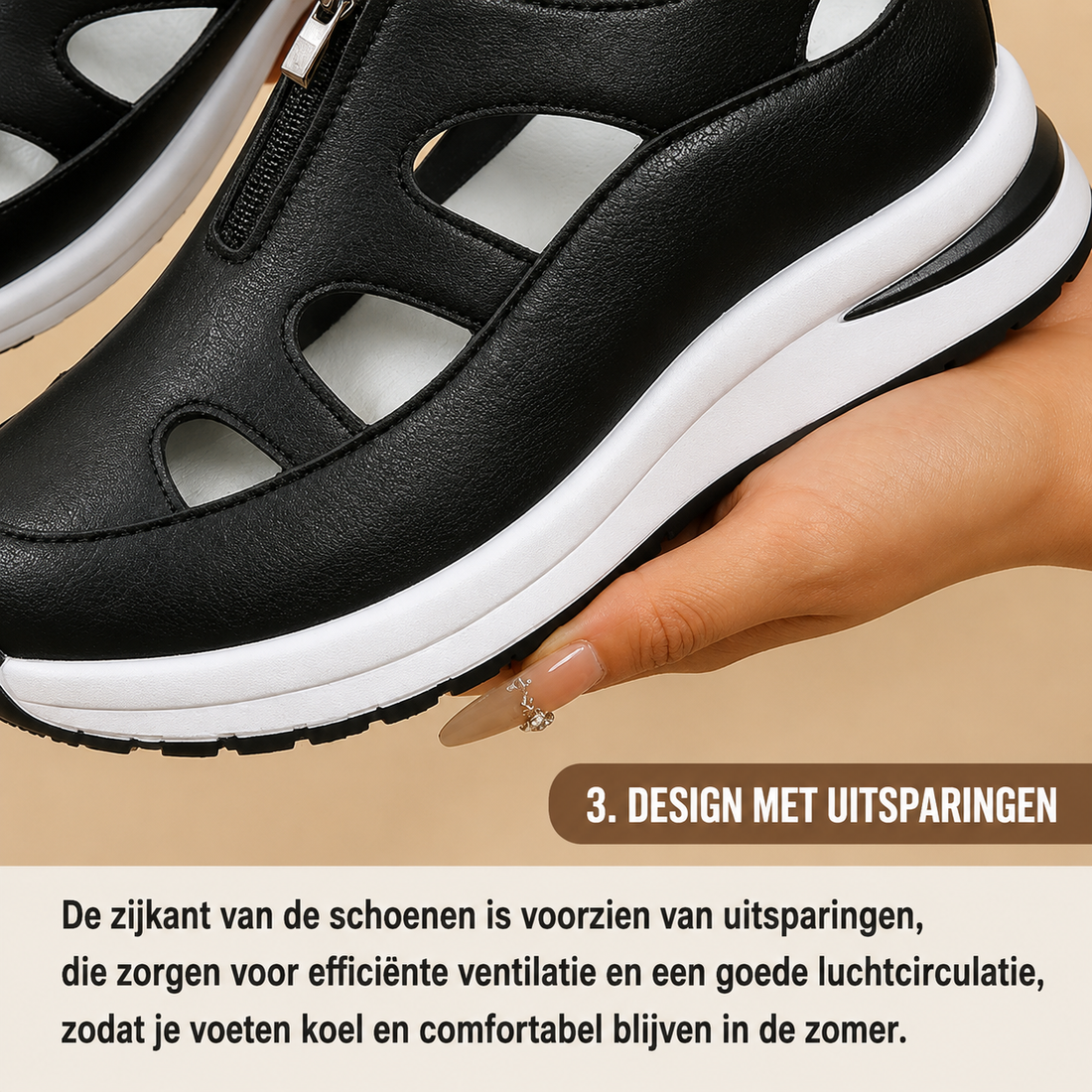 Ione | Comfortabele Sandalen met Ondersteunend Voetbed