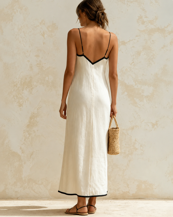 Renske™ | Elegante Buikbedekkende Maxi Jurk Met Chevron Design