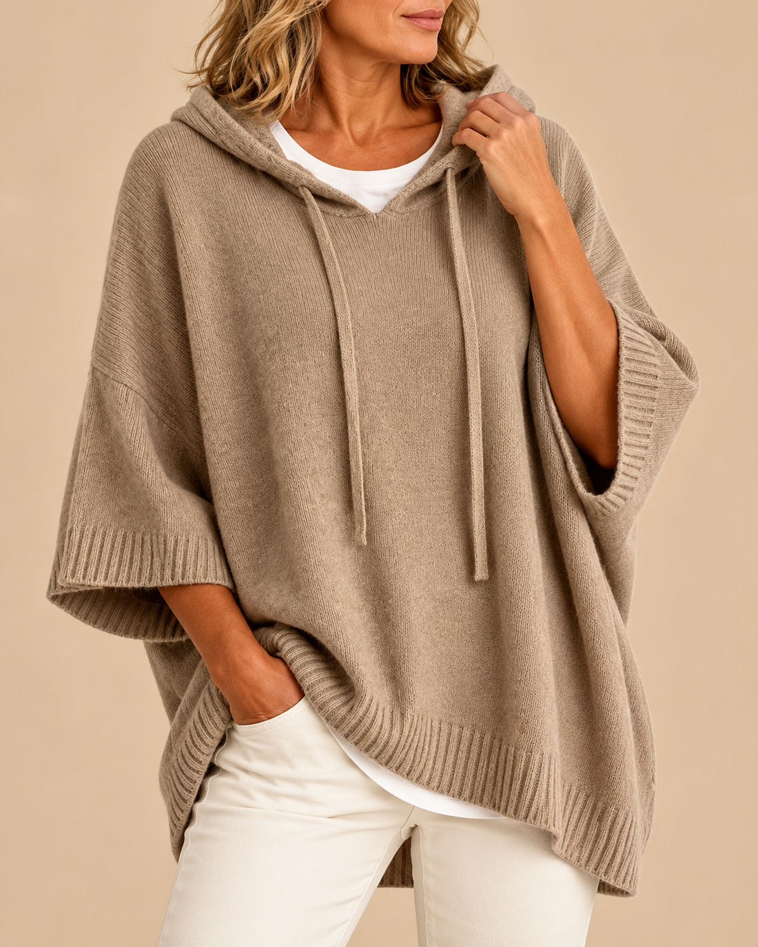 Elin | Zachte Hooded Poncho