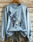 Lichtblauw met denimhond 2