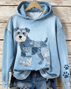 Lichtblauw met denimhond 1